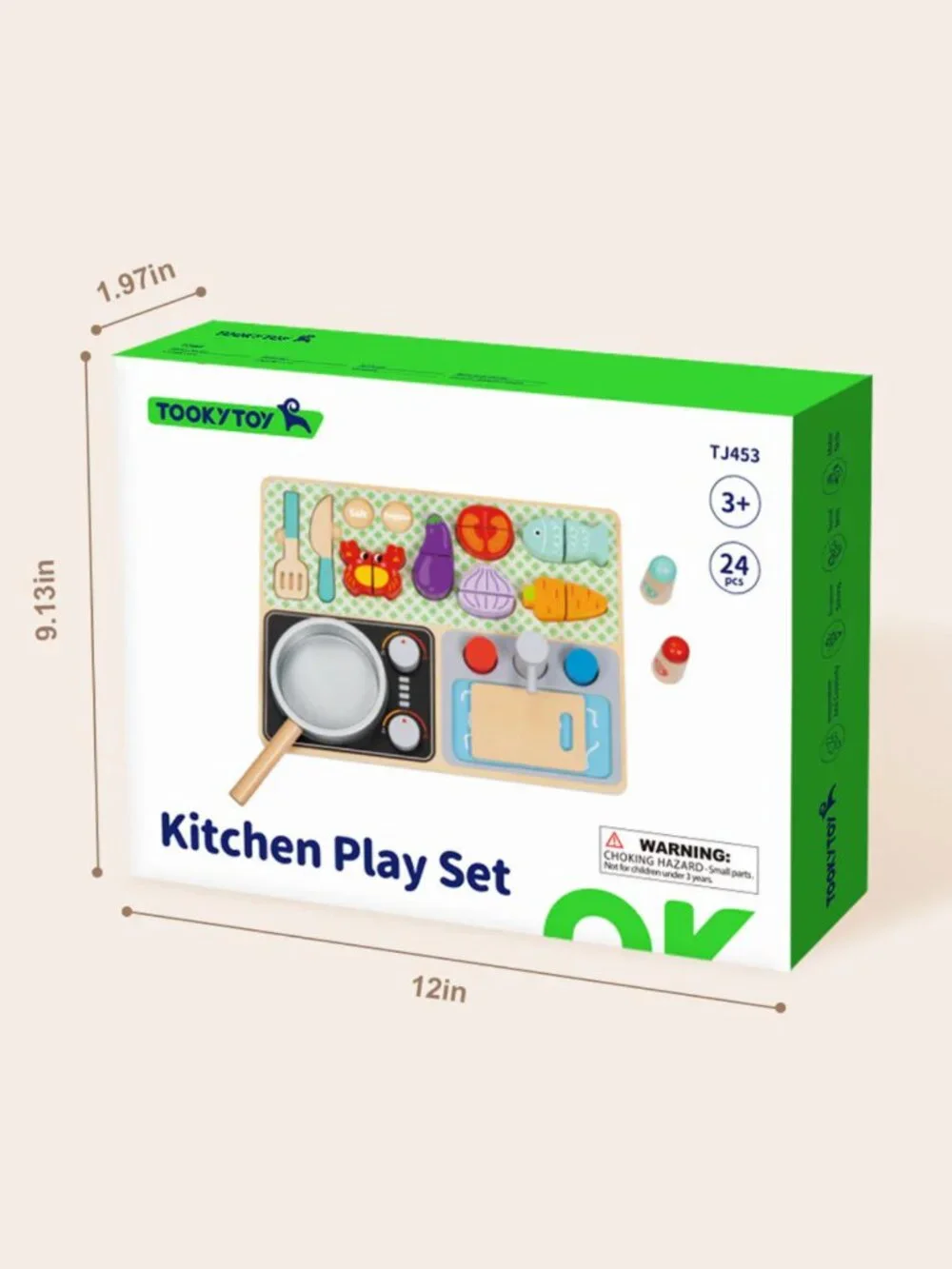 NEW Montessori Wooden Kitchen Play Set Pretend Cooking Toy Kids Gift